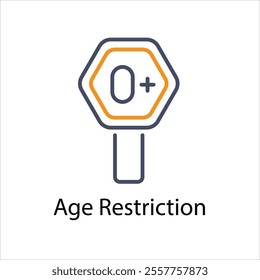 Age Restriction vector icon stock illustration