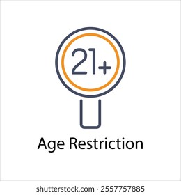 Age Restriction vector icon stock illustration