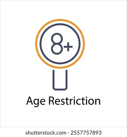 Age Restriction vector icon stock illustration