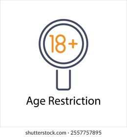 Age Restriction vector icon stock illustration