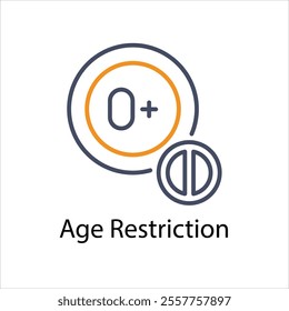 Age Restriction vector icon stock illustration