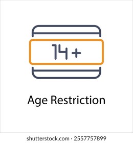 Age Restriction vector icon stock illustration