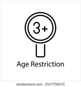 Age Restriction vector icon stock illustration