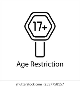 Age Restriction vector icon stock illustration