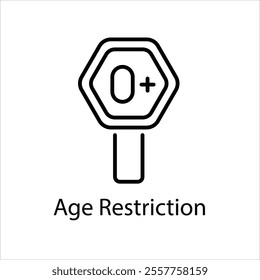 Age Restriction vector icon stock illustration