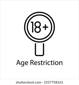 Age Restriction vector icon stock illustration