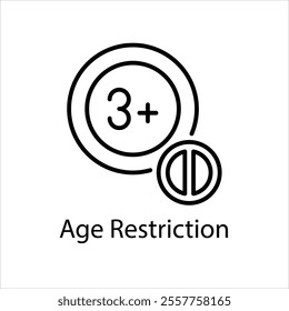 Age Restriction vector icon stock illustration