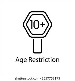 Age Restriction vector icon stock illustration