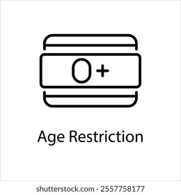 Age Restriction vector icon stock illustration