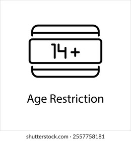 Age Restriction vector icon stock illustration