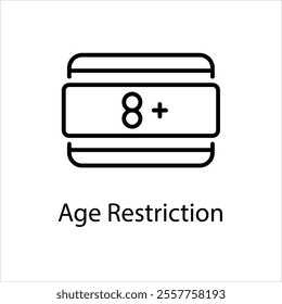 Age Restriction vector icon stock illustration