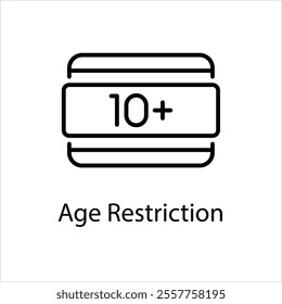 Age Restriction vector icon stock illustration