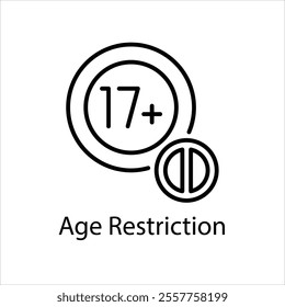 Age Restriction vector icon stock illustration