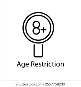 Age Restriction vector icon stock illustration