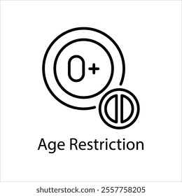 Age Restriction vector icon stock illustration