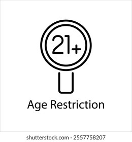 Age Restriction vector icon stock illustration