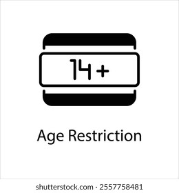 Age Restriction vector icon stock illustration