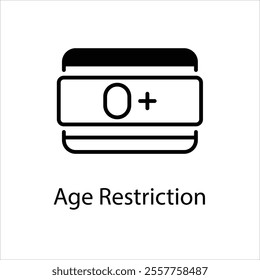 Age Restriction vector icon stock illustration