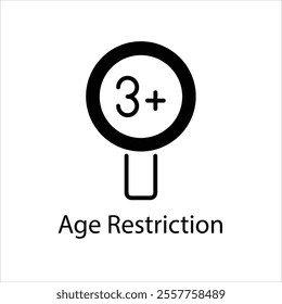 Age Restriction vector icon stock illustration