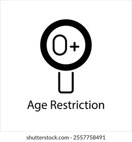 Age Restriction vector icon stock illustration