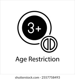 Age Restriction vector icon stock illustration