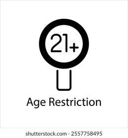 Age Restriction vector icon stock illustration