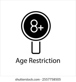 Age Restriction vector icon stock illustration