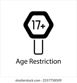 Age Restriction vector icon stock illustration