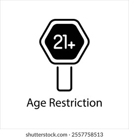 Age Restriction vector icon stock illustration