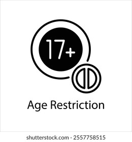 Age Restriction vector icon stock illustration