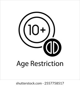 Age Restriction vector icon stock illustration