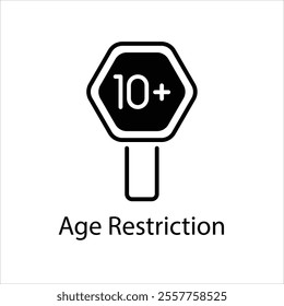 Age Restriction vector icon stock illustration