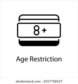 Age Restriction vector icon stock illustration