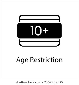 Age Restriction vector icon stock illustration