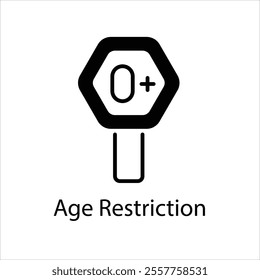 Age Restriction vector icon stock illustration