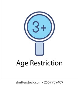 Age Restriction vector icon stock illustration