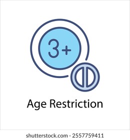 Age Restriction vector icon stock illustration