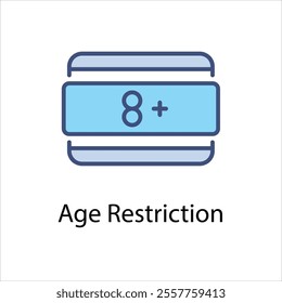 Age Restriction vector icon stock illustration