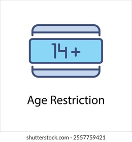 Age Restriction vector icon stock illustration