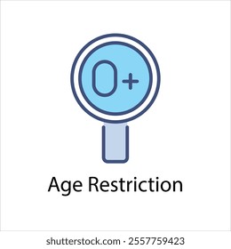 Age Restriction vector icon stock illustration