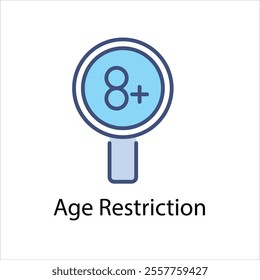 Age Restriction vector icon stock illustration