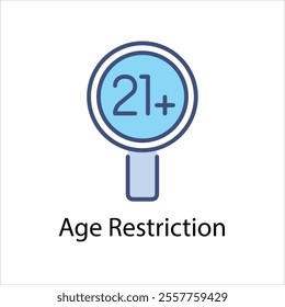 Age Restriction vector icon stock illustration