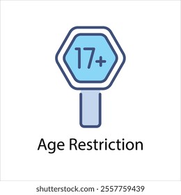 Age Restriction vector icon stock illustration