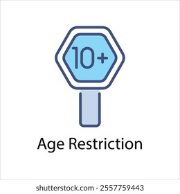 Age Restriction vector icon stock illustration