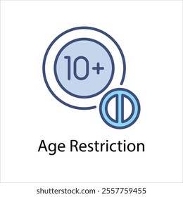 Age Restriction vector icon stock illustration