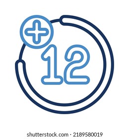 Age restriction Vector icon which can easily modify or edit

