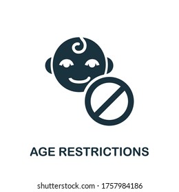 Age Restrictions icon. Simple element from child development collection. Creative Age Restrictions icon for web design, templates, infographics and more