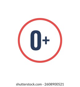 Age Restrictions Limit Sign Icon Template