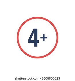 Age Restrictions Limit Sign Icon Template