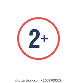 Age Restrictions Limit Sign Icon Template